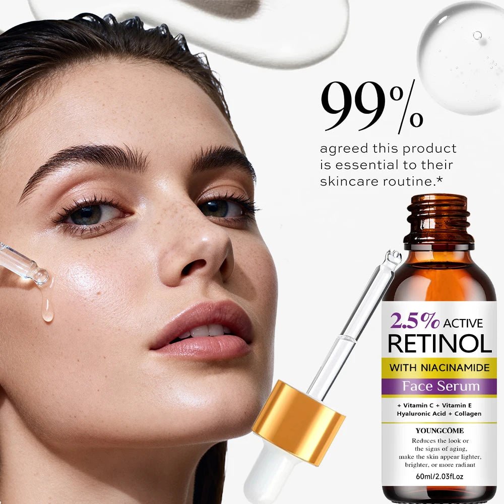 Retinal Face Serum With Niacinamide Vitamin C/E, Hyaluronic Acid & Collagen Softens Skin, Brightening & Radiance Boost - Velvet Haven