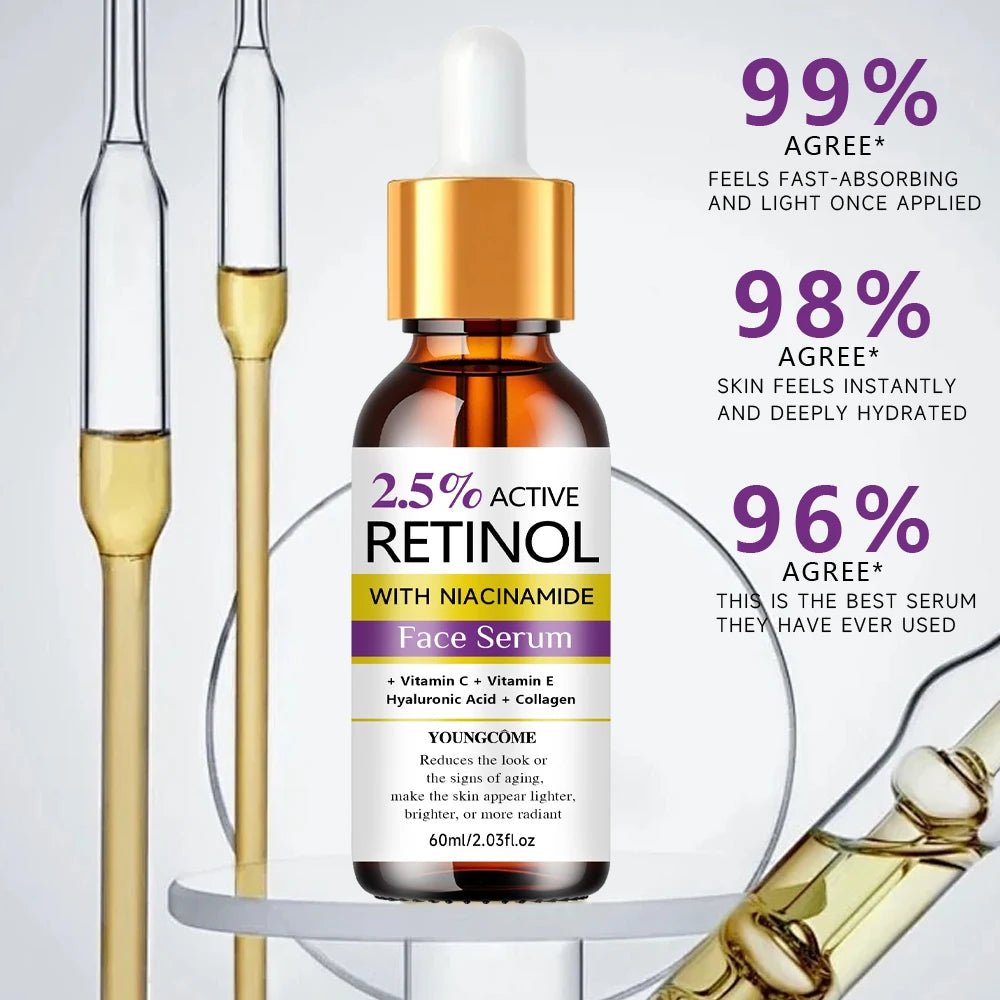 Retinal Face Serum With Niacinamide Vitamin C/E, Hyaluronic Acid & Collagen Softens Skin, Brightening & Radiance Boost - Velvet Haven