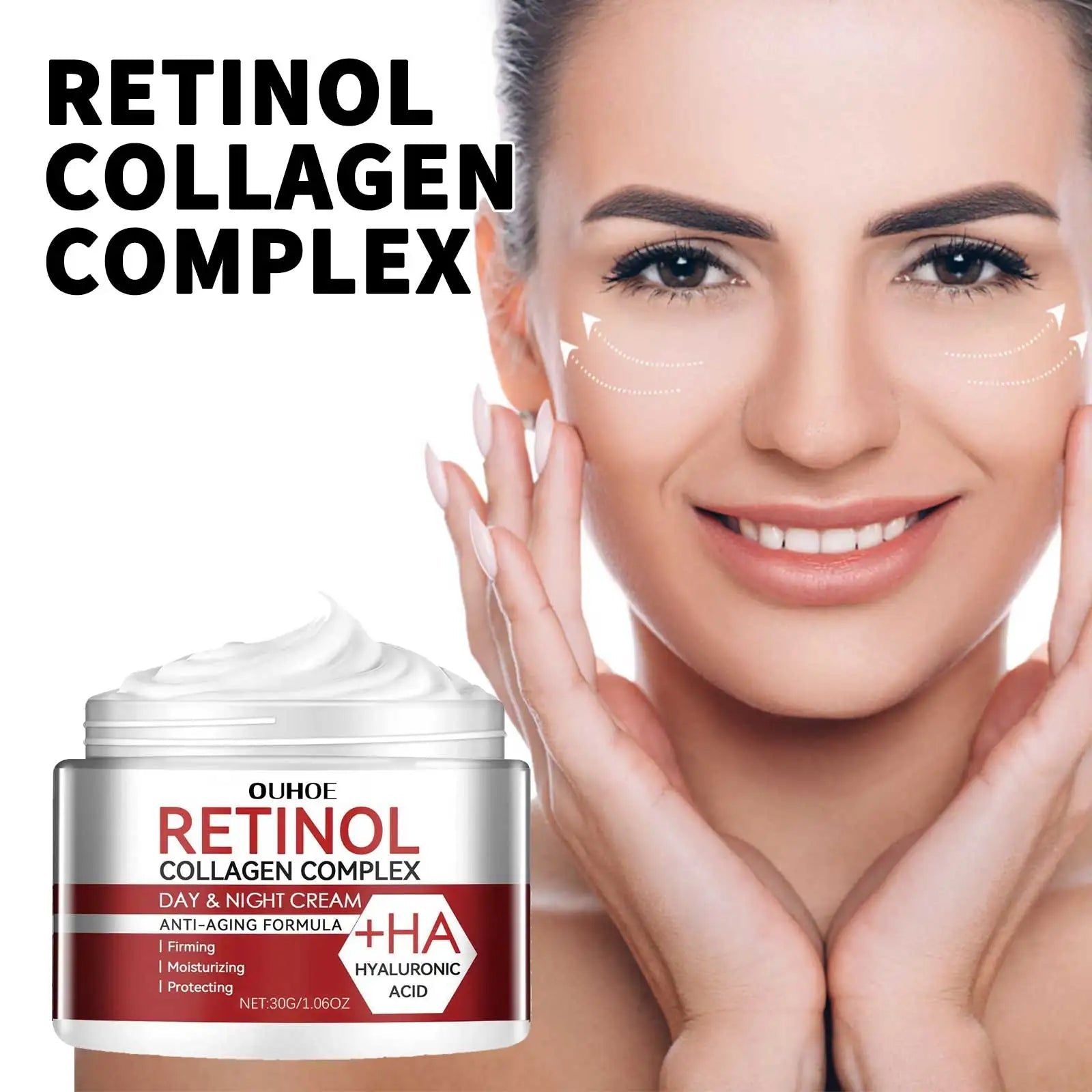 Retinol Collagen Face cream Complex Day Night Cream Hyaluronic acid Reduce fine lines dark circles moisturize firm pores - Velvet Haven