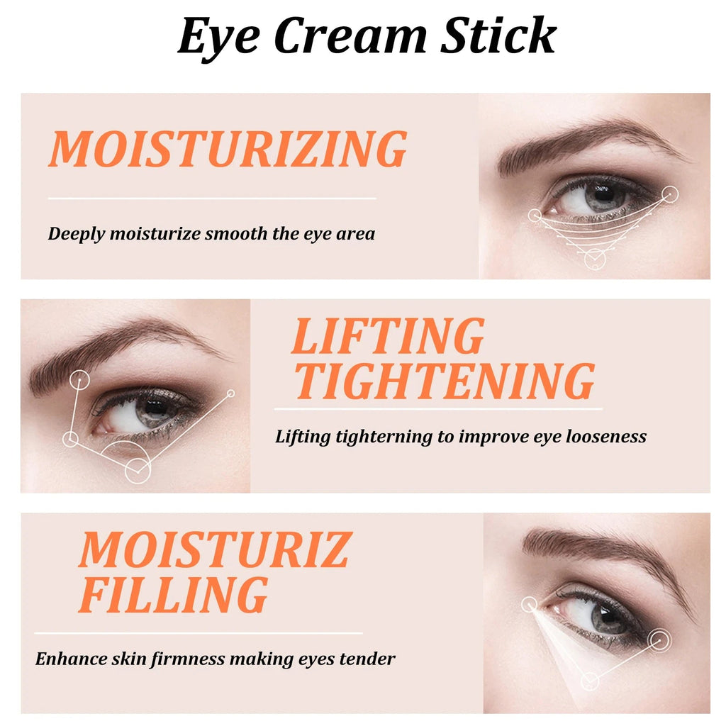 Retinol Eye Stick Anti-Wrinkle Lifting Firming Eye Cream Stick for Dark Circles & Fine Lines Moisturizing Brightening Skin Care - Velvet Haven