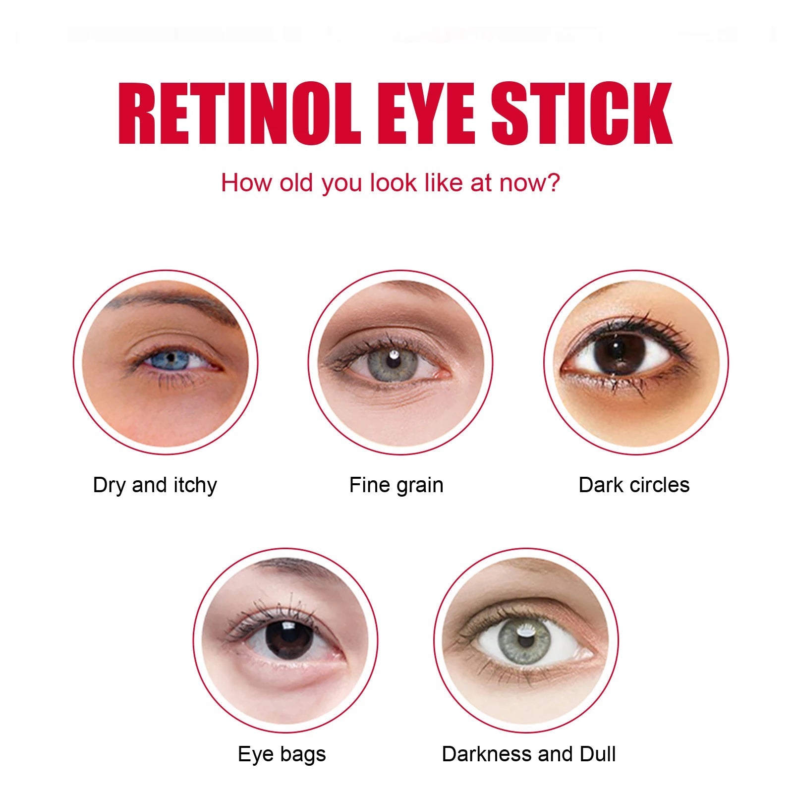Retinol Eye Stick Anti-Wrinkle Lifting Firming Eye Cream Stick for Dark Circles & Fine Lines Moisturizing Brightening Skin Care - Velvet Haven