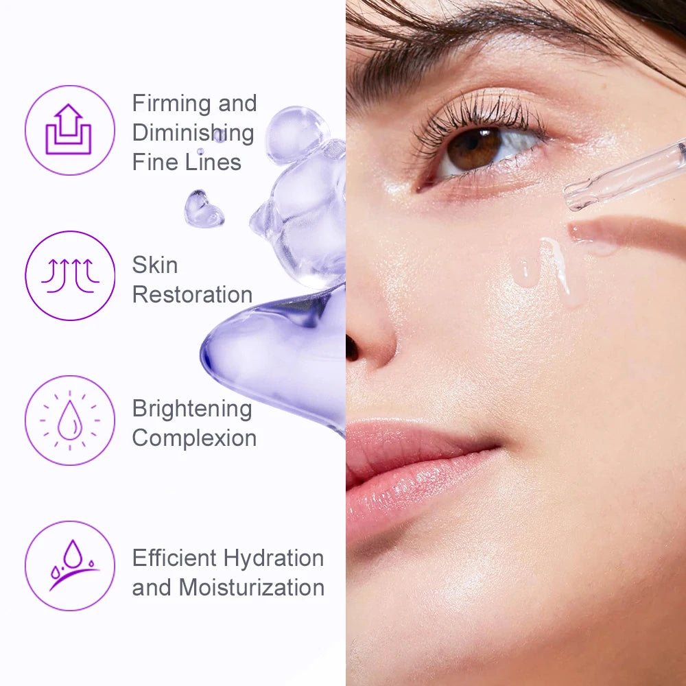 Retinol Serum Facial Wrinkle Anti-Aging Collagen Hyaluronic Skin Smoothing Tightening Rejuvenation Brighten Essence Face Care - Velvet Haven