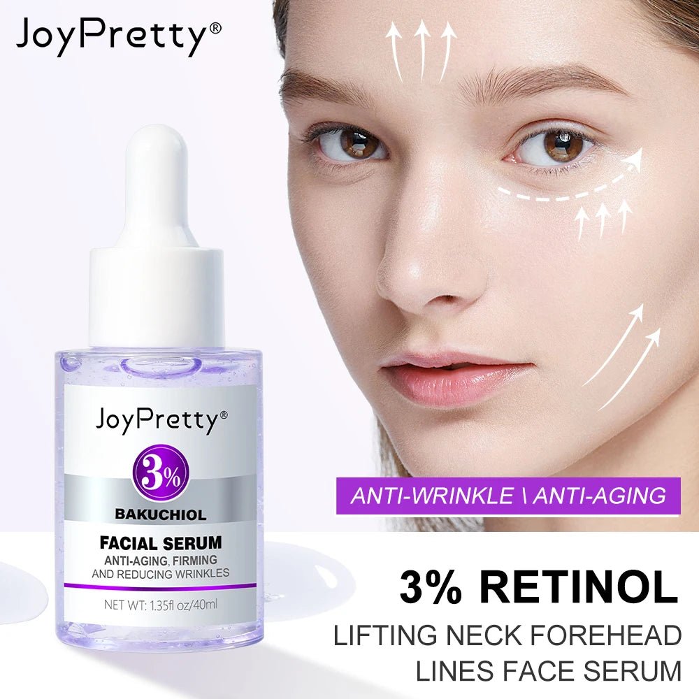Retinol Serum Facial Wrinkle Anti-Aging Collagen Hyaluronic Skin Smoothing Tightening Rejuvenation Brighten Essence Face Care - Velvet Haven