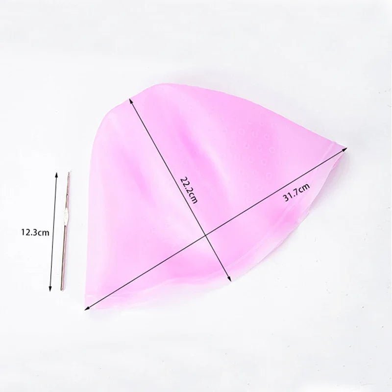Reusable Silicone Hair Highlighting Cap with Hook Needle - Velvet Haven