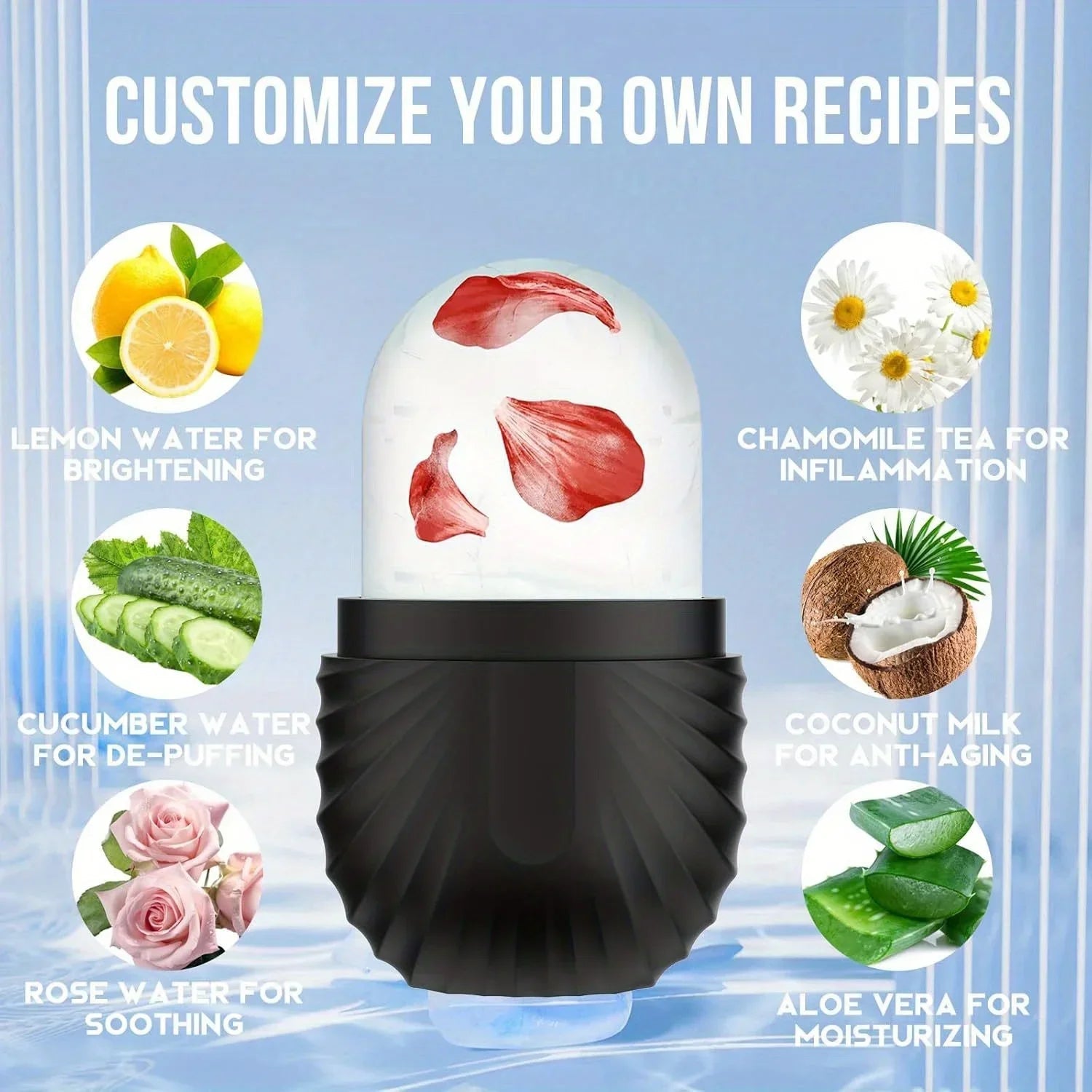 Reusable Silicone Ice Face Roller for Facial Massage - Velvet Haven