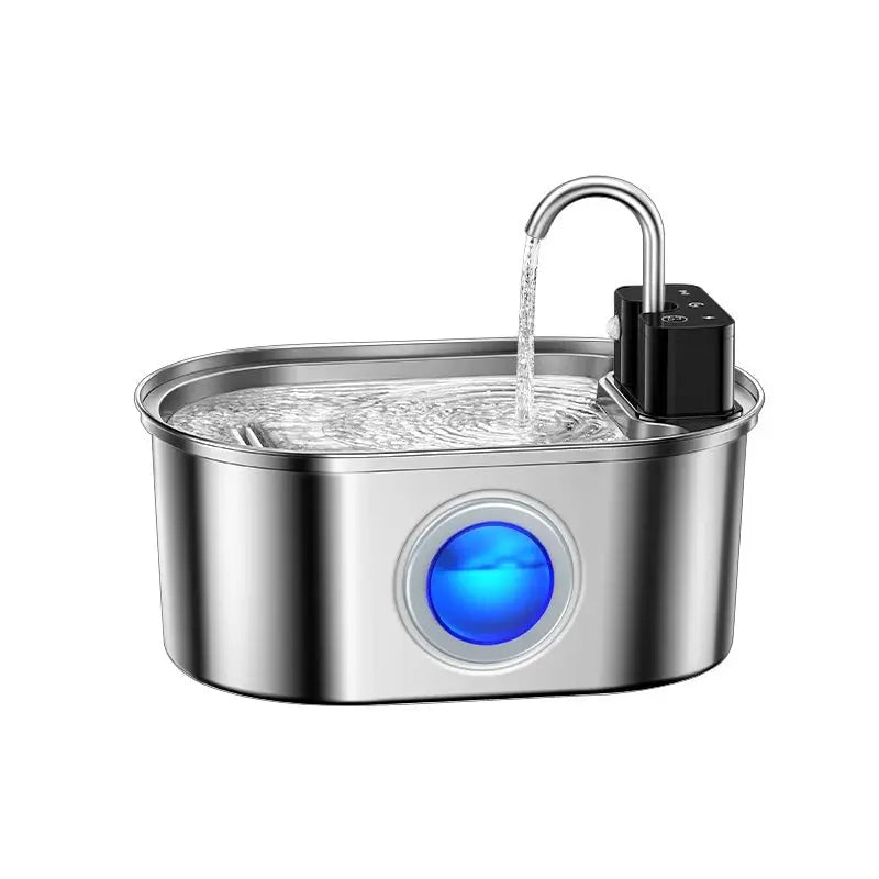 ROJECO 3.2L Stainless Steel Cat Water Fountain Wireless Sensor Smart Automatic Dog Water Dispenser Drinking Fountain 4000mAh - Velvet Haven