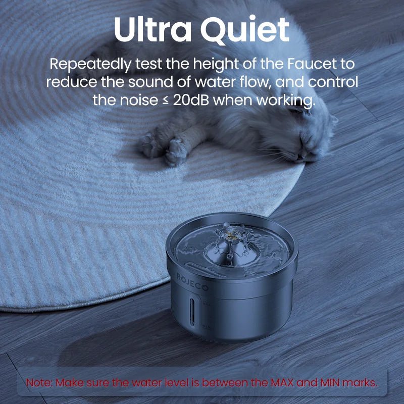 ROJECO Stainless Steel Pet Drinking Fountain Automatic Cat Water Fountain Smart Pet Water Dispenser for Dog Cat Drinking Supply - Velvet Haven