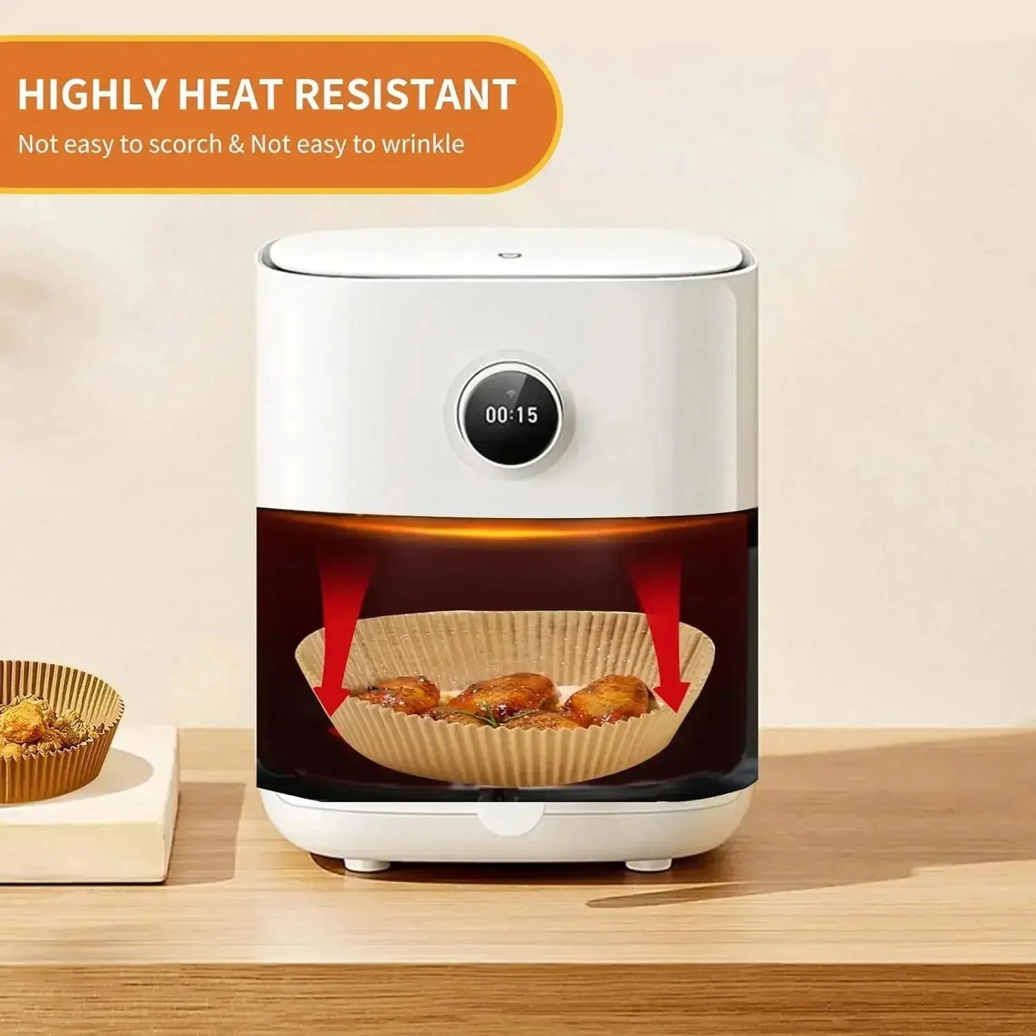 Round Air Fryer Paper Disposable Non-Stick Airfryer Baking Papers Microwave Oven Pot Oil Absorbing Gasket Kitchen Accessories - Velvet Haven