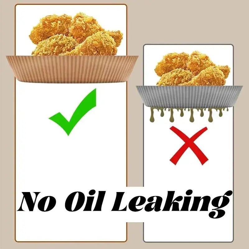 Round Air Fryer Paper Disposable Non-Stick Airfryer Baking Papers Microwave Oven Pot Oil Absorbing Gasket Kitchen Accessories - Velvet Haven