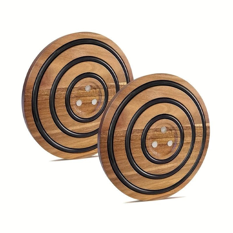 Round Wooden Magnetic Pot Holder - Velvet Haven