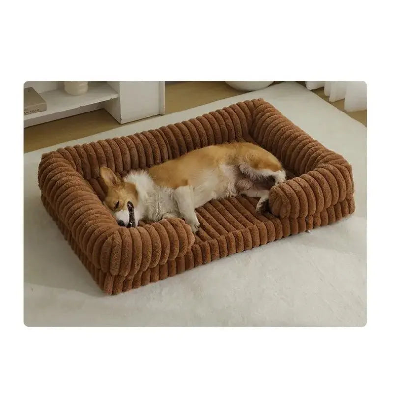 S M L XL XXL Calming Dog Bed Orthopedic Memory Foam Sofa Couch Waterproof Removable Cover Plush Mat for Small Medium Large Dogs - Velvet Haven