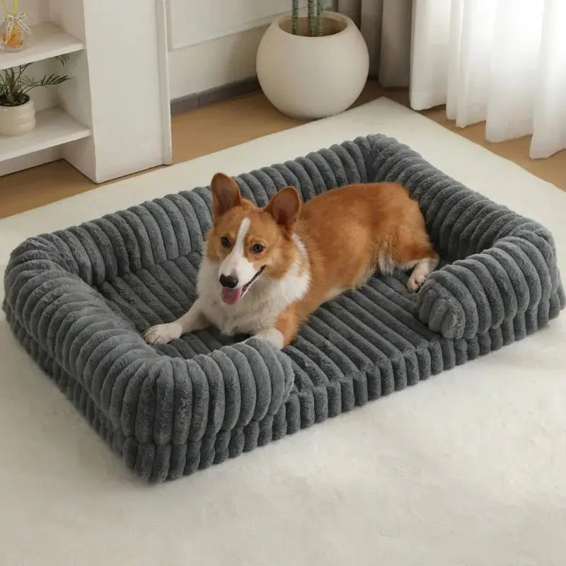 S M L XL XXL Calming Dog Bed Orthopedic Memory Foam Sofa Couch Waterproof Removable Cover Plush Mat for Small Medium Large Dogs - Velvet Haven
