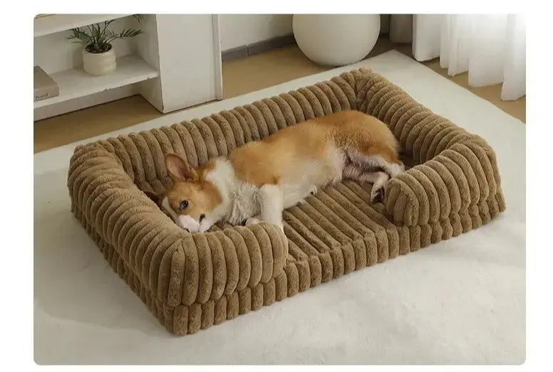 S M L XL XXL Calming Dog Bed Orthopedic Memory Foam Sofa Couch Waterproof Removable Cover Plush Mat for Small Medium Large Dogs - Velvet Haven