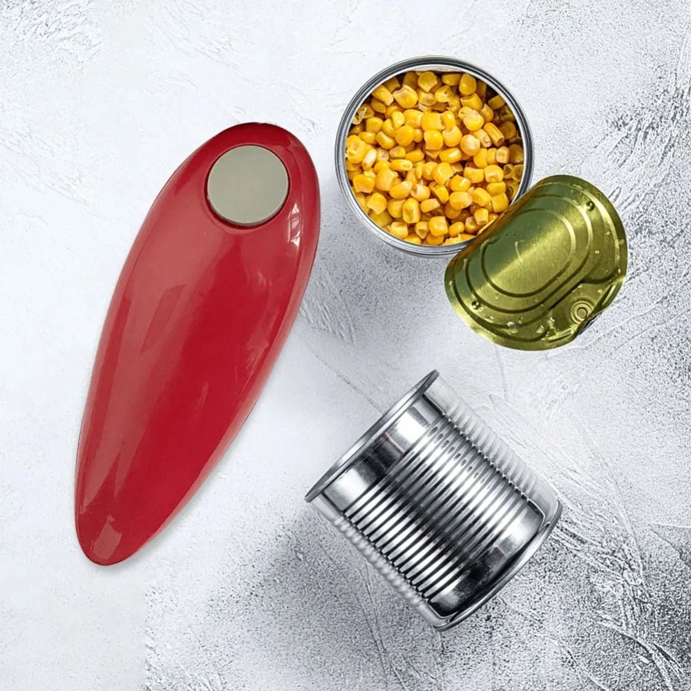 Safe Hands-Free Electric Can Opener Labor-saving Battery-Powered One Touch Jar Opener Universal Automatic Can Opener Chef - Velvet Haven
