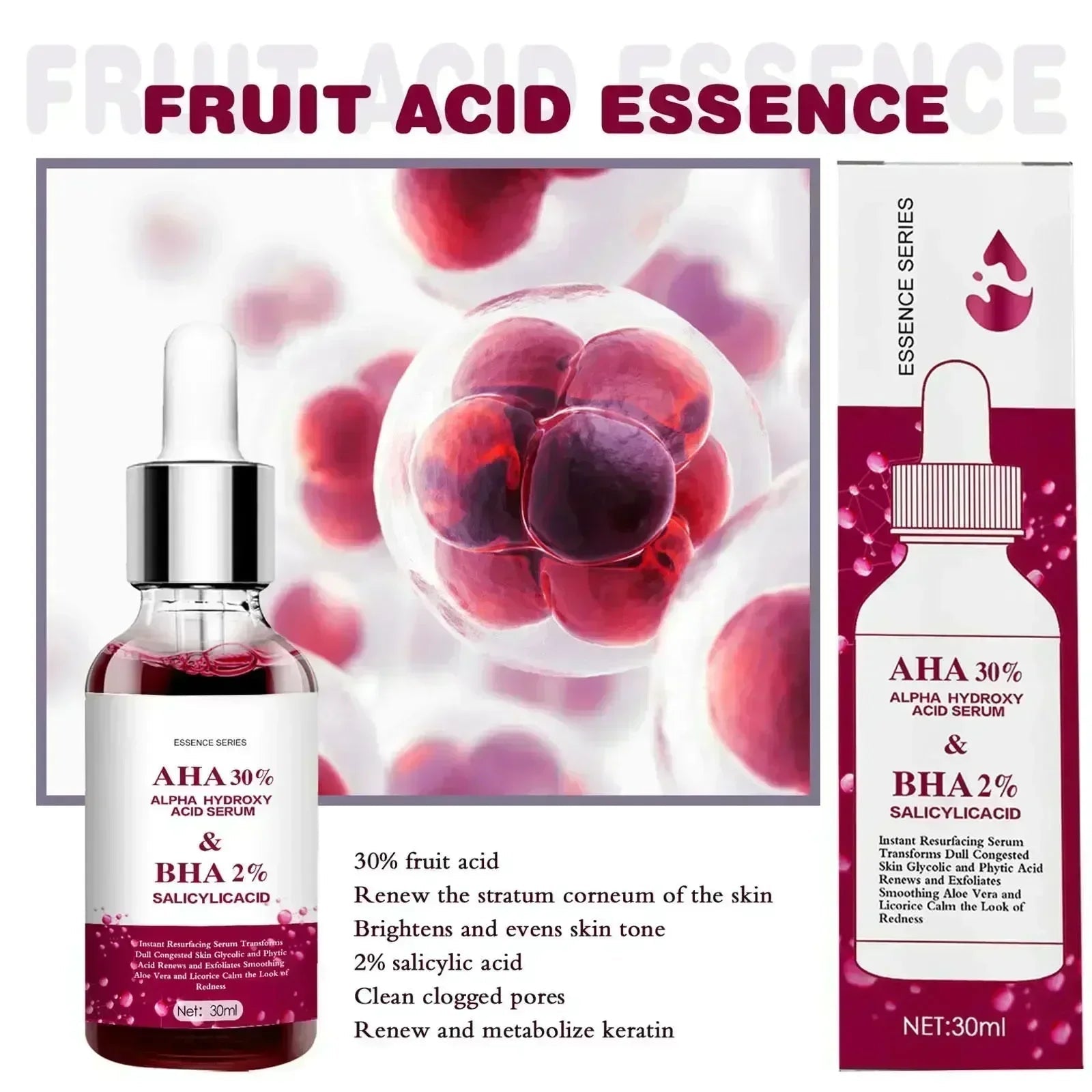 Salicylic Fruit Acid Pore Refining Face Serum for Blackheads and Oil Control - Velvet Haven