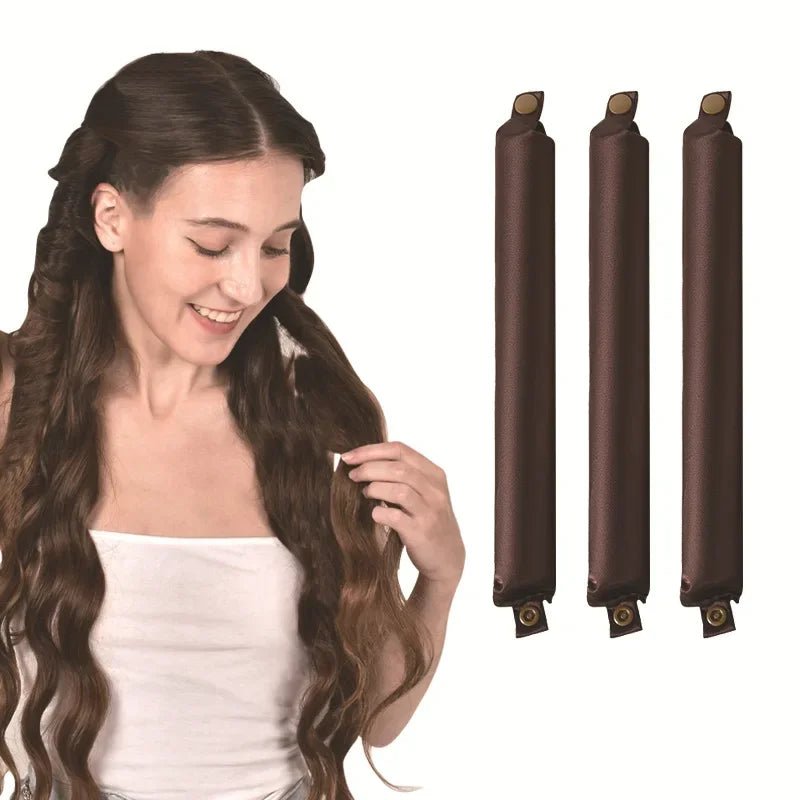 Satin Heatless Hair Curling Rods - 2/3/4 Pack - Velvet Haven