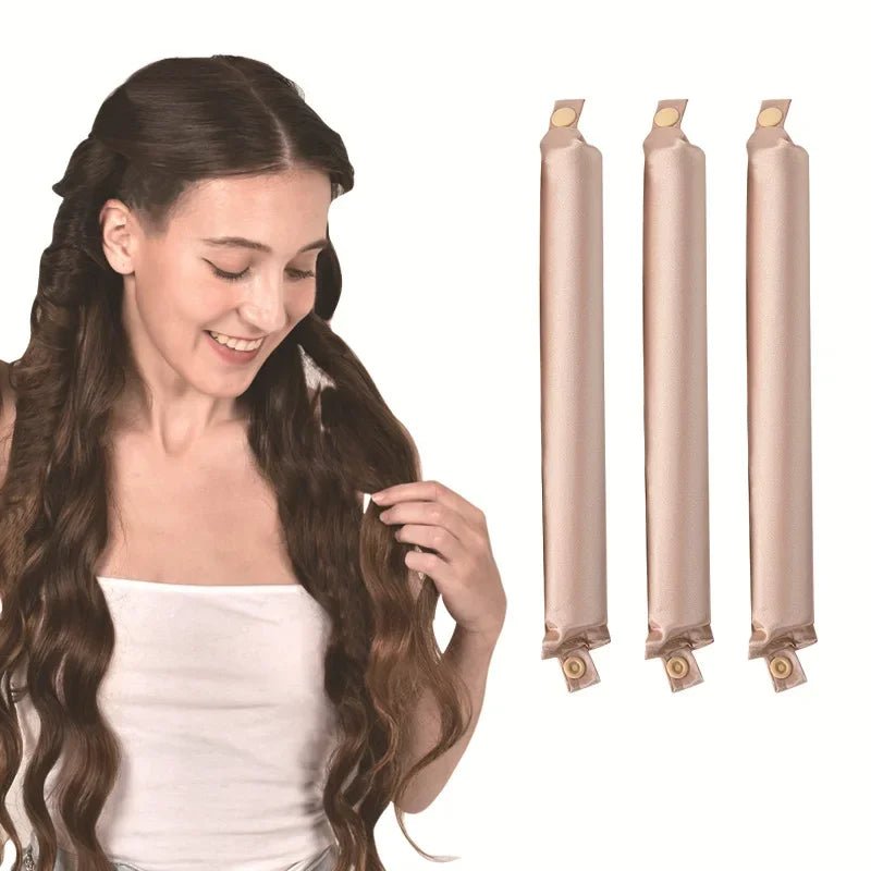 Satin Heatless Hair Curling Rods - 2/3/4 Pack - Velvet Haven