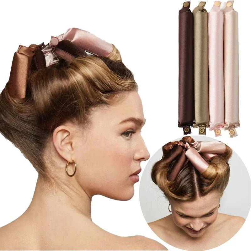 Satin Heatless Hair Curling Rods - 2/3/4 Pack - Velvet Haven