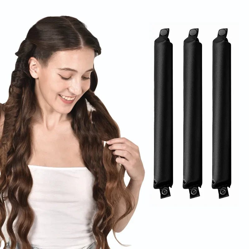 Satin Heatless Hair Curling Rods - 2/3/4 Pack - Velvet Haven