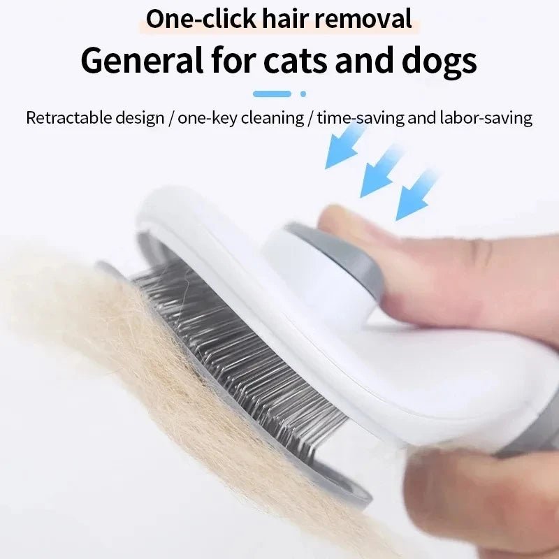 Self-cleaning Pet Hair Remove Comb Cat Slicker Brush Pet Hair Removal Comb For Cats Grooming Brushes Dog Combs Cat Accessories - Velvet Haven