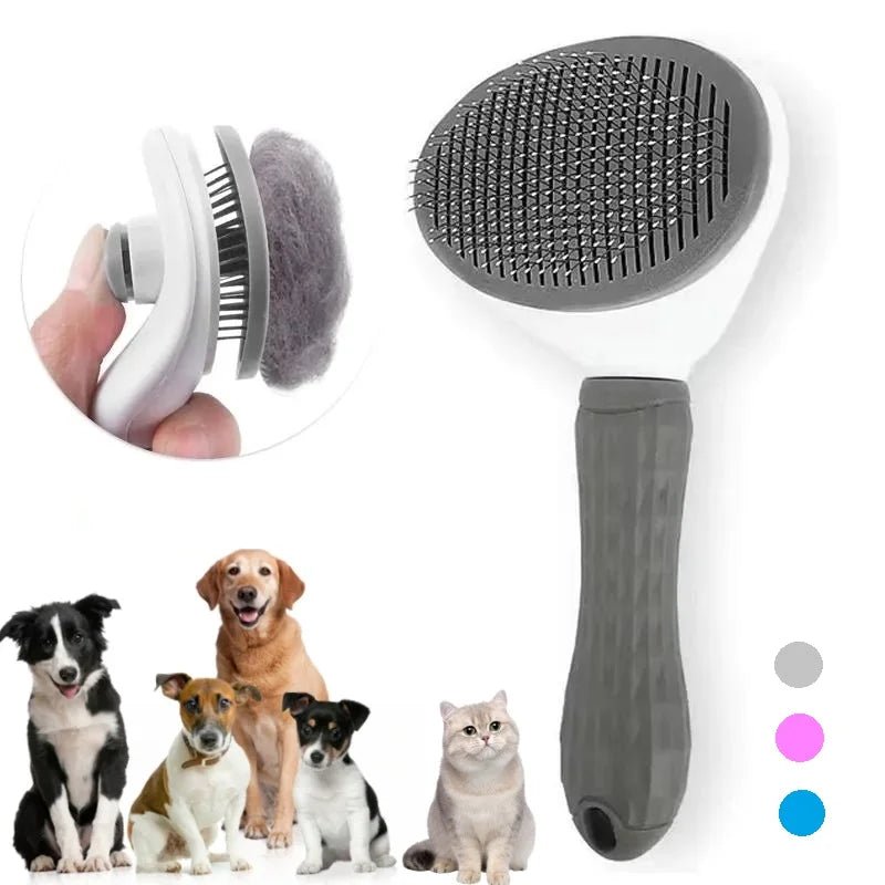 Self-cleaning Pet Hair Remove Comb Cat Slicker Brush Pet Hair Removal Comb For Cats Grooming Brushes Dog Combs Cat Accessories - Velvet Haven