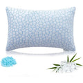 SheRest Cooling Memory Foam Pillow for Sleeping, Ice Silk Cool Touch Bed Pillow with Adjustable Shredded Foam Fill, Breathable Support for Hot Sleepers, Side, Back & Stomach Sleepers - Velvet Haven