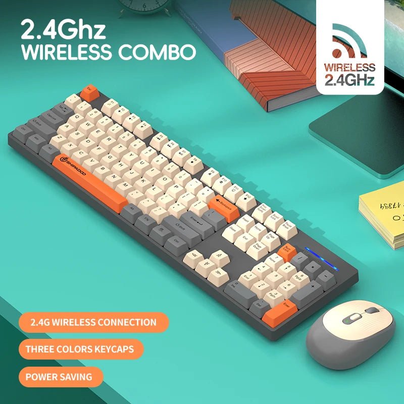 Shipadoo Gaming Wireless Keyboard and Mouse Combo Set,Computer Wireless Laptop Desktop Office PC Accessories Free Wireless Mouse - Velvet Haven