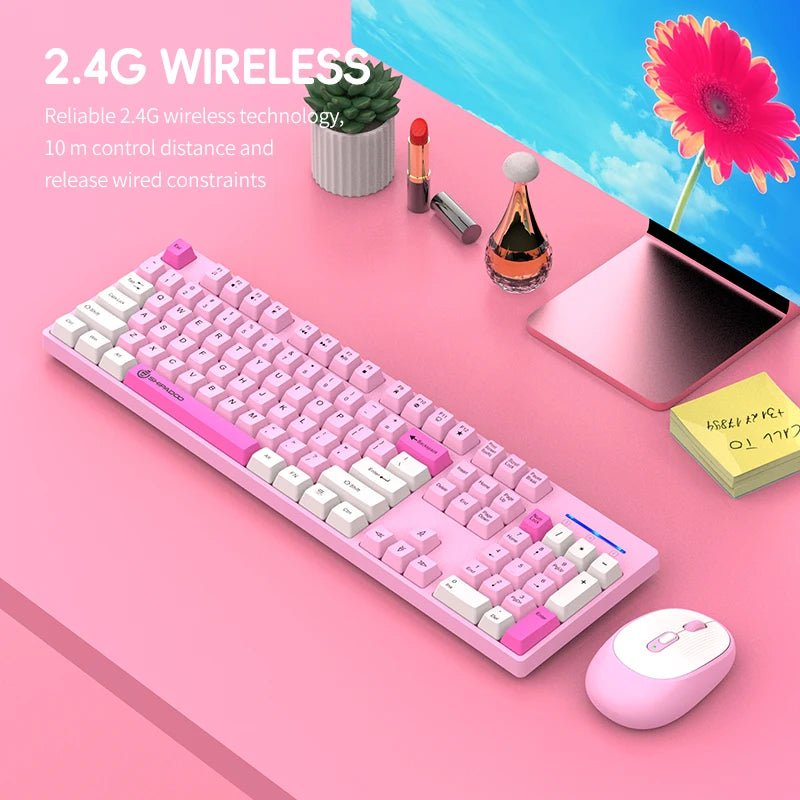 Shipadoo Gaming Wireless Keyboard and Mouse Combo Set,Computer Wireless Laptop Desktop Office PC Accessories Free Wireless Mouse - Velvet Haven