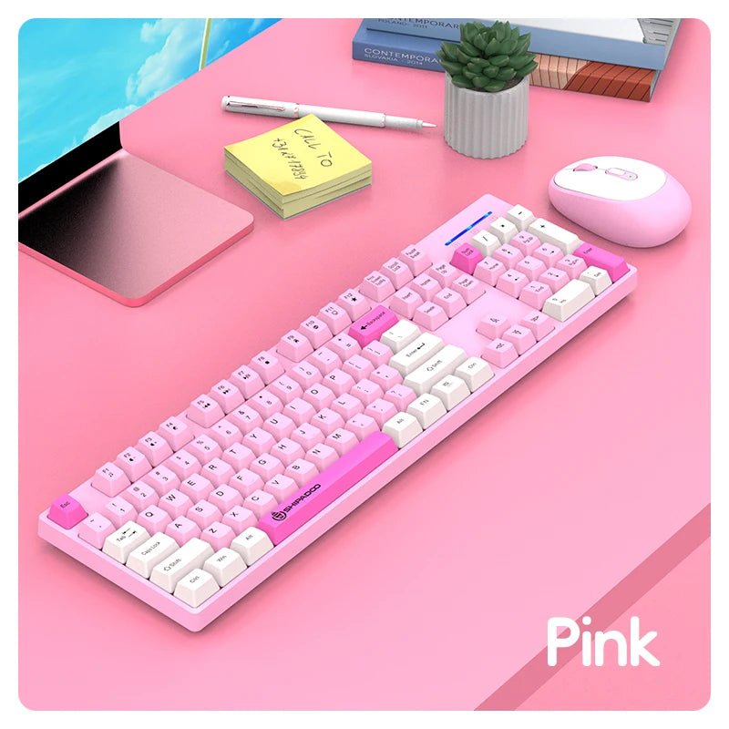Shipadoo Gaming Wireless Keyboard and Mouse Combo Set,Computer Wireless Laptop Desktop Office PC Accessories Free Wireless Mouse - Velvet Haven