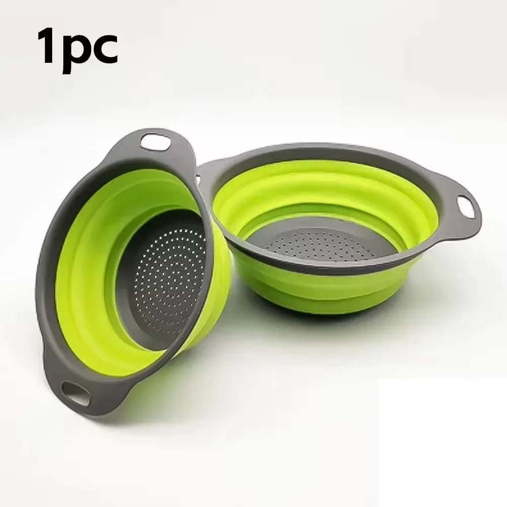 Collapsible Silicone Colander & Folding Drain Basket - Velvet Haven