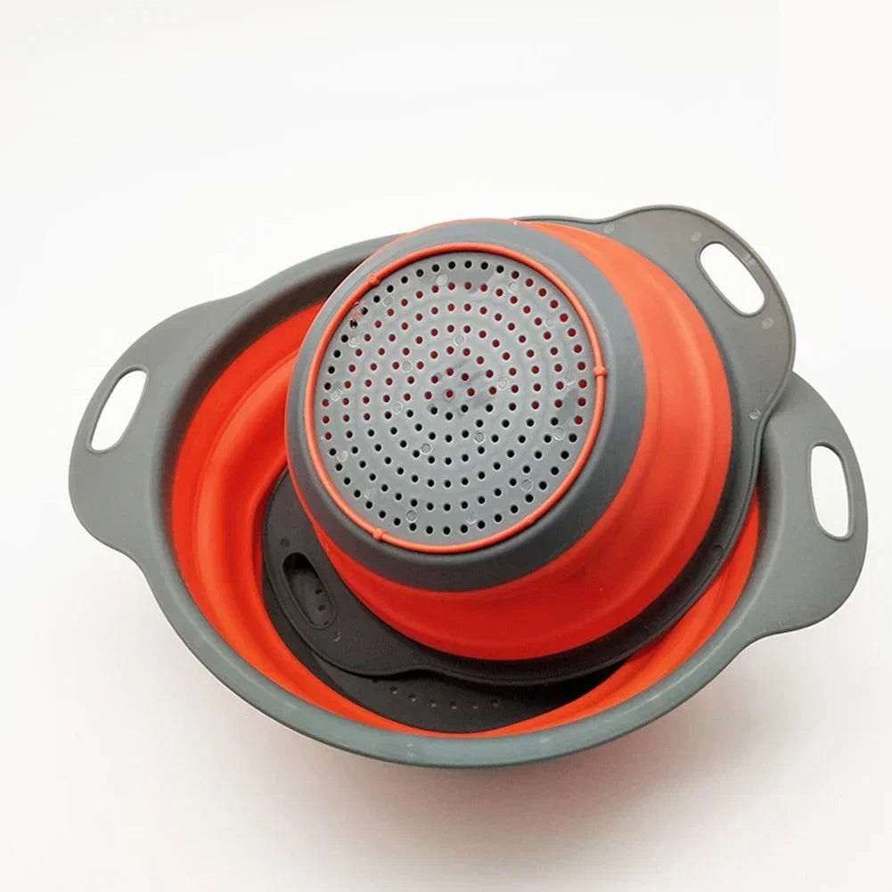 Collapsible Silicone Colander & Folding Drain Basket - Velvet Haven