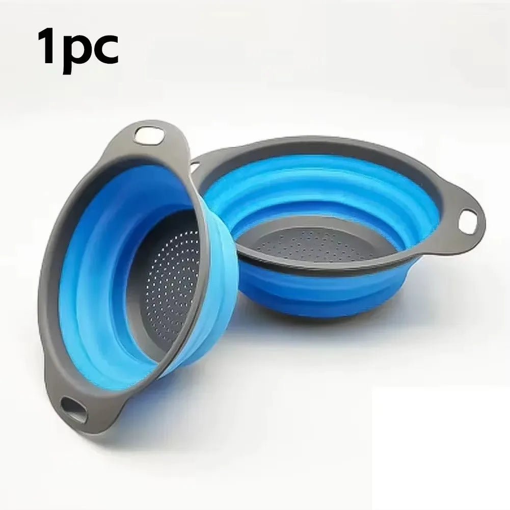 Collapsible Silicone Colander & Folding Drain Basket - Velvet Haven