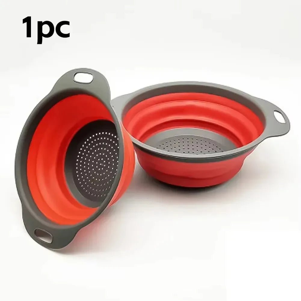 Collapsible Silicone Colander & Folding Drain Basket - Velvet Haven