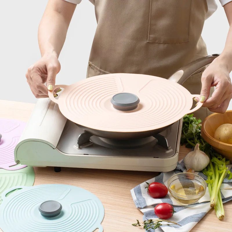 Silicone Food Lids Reusable Stretchable Bowl Covers Anti-Spill Seal Silicone Pot Lid Splash Proof Kitchen Gadget - Velvet Haven