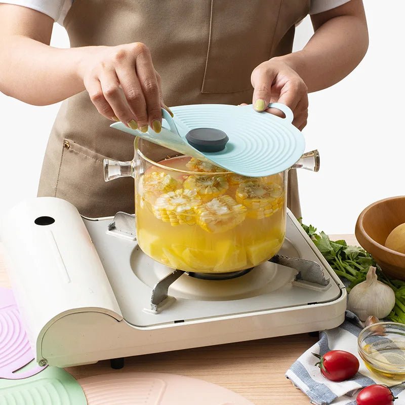 Silicone Food Lids Reusable Stretchable Bowl Covers Anti-Spill Seal Silicone Pot Lid Splash Proof Kitchen Gadget - Velvet Haven