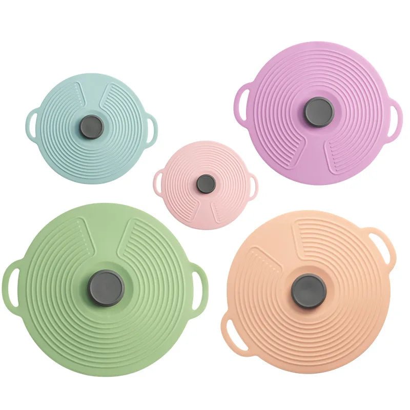 Silicone Food Lids Reusable Stretchable Bowl Covers Anti-Spill Seal Silicone Pot Lid Splash Proof Kitchen Gadget - Velvet Haven