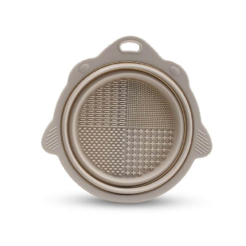Silicone Makeup Brush Cleaning Bowl with Folding Holder - Velvet Haven