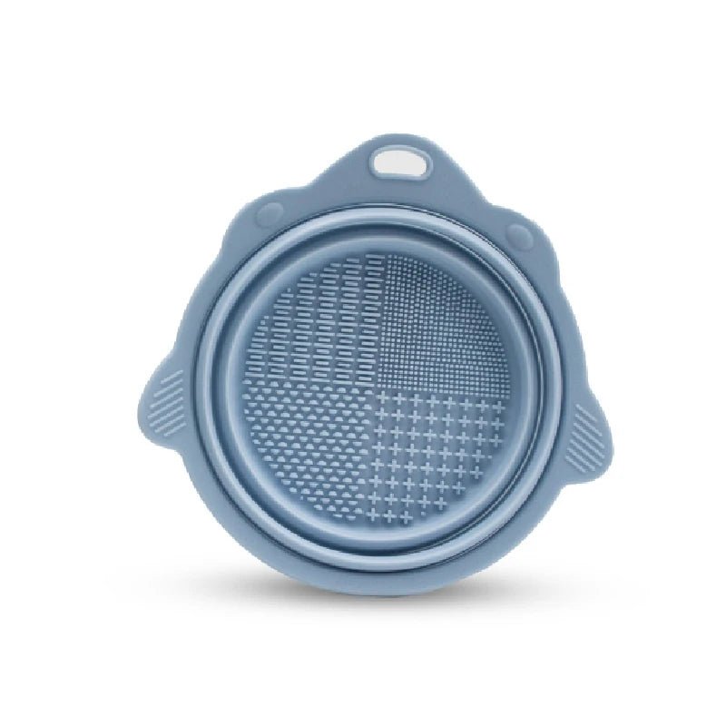 Silicone Makeup Brush Cleaning Bowl with Folding Holder - Velvet Haven