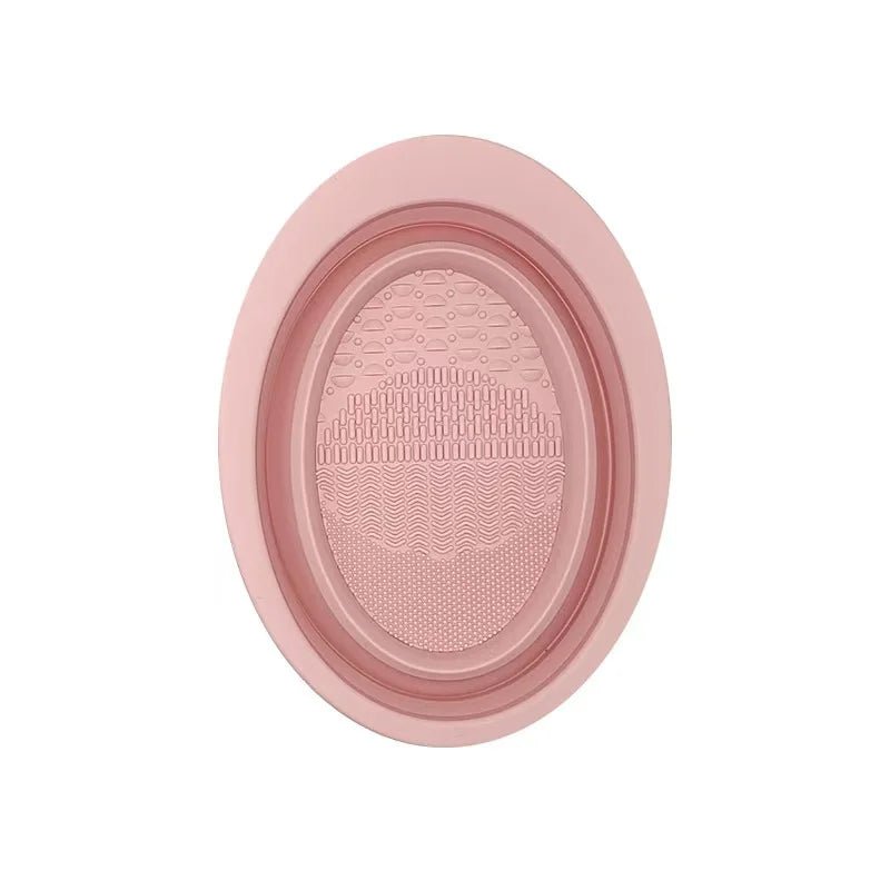 Silicone Makeup Brush Cleaning Bowl with Folding Holder - Velvet Haven