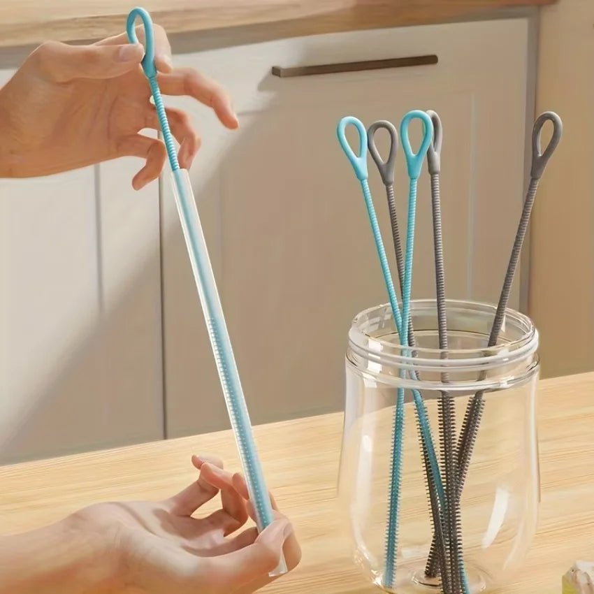 Silicone Straw Cleaning Brush, 6mm Reusable Tube Cleaner - Velvet Haven