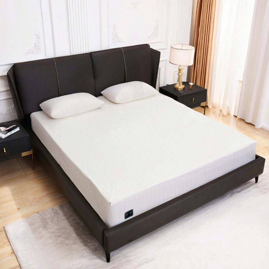 Silver Fiber Fitted Bedsheets with Conductive Earthing Cord Grounded Bed Sheet Antibacteria Release Electrostatic Help Sleeping - Velvet Haven