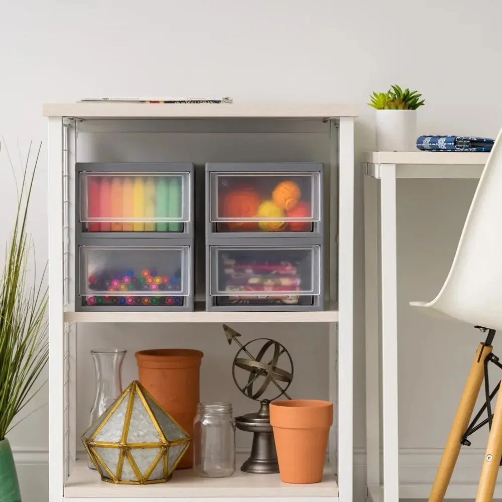 Small Plastic Drawers Under Bed Storage Bins Stackable Modular Organizer Boxes for Home Closet Office - Velvet Haven
