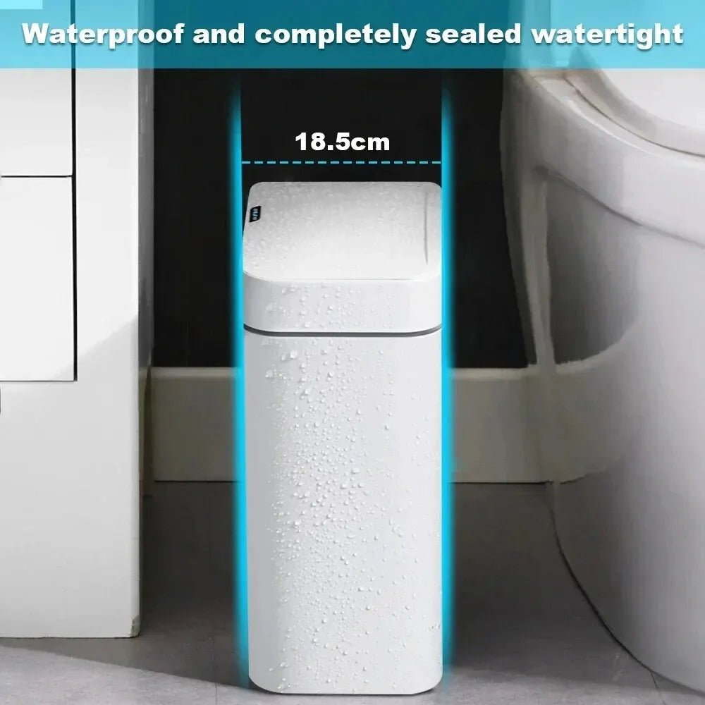 15L Smart Touchless Bathroom Trash Can with Automatic Bagging - Velvet Haven