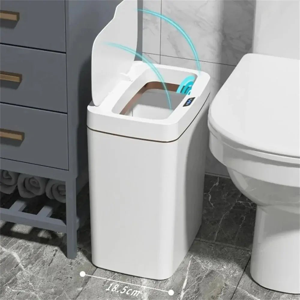 15L Smart Touchless Bathroom Trash Can with Automatic Bagging - Velvet Haven