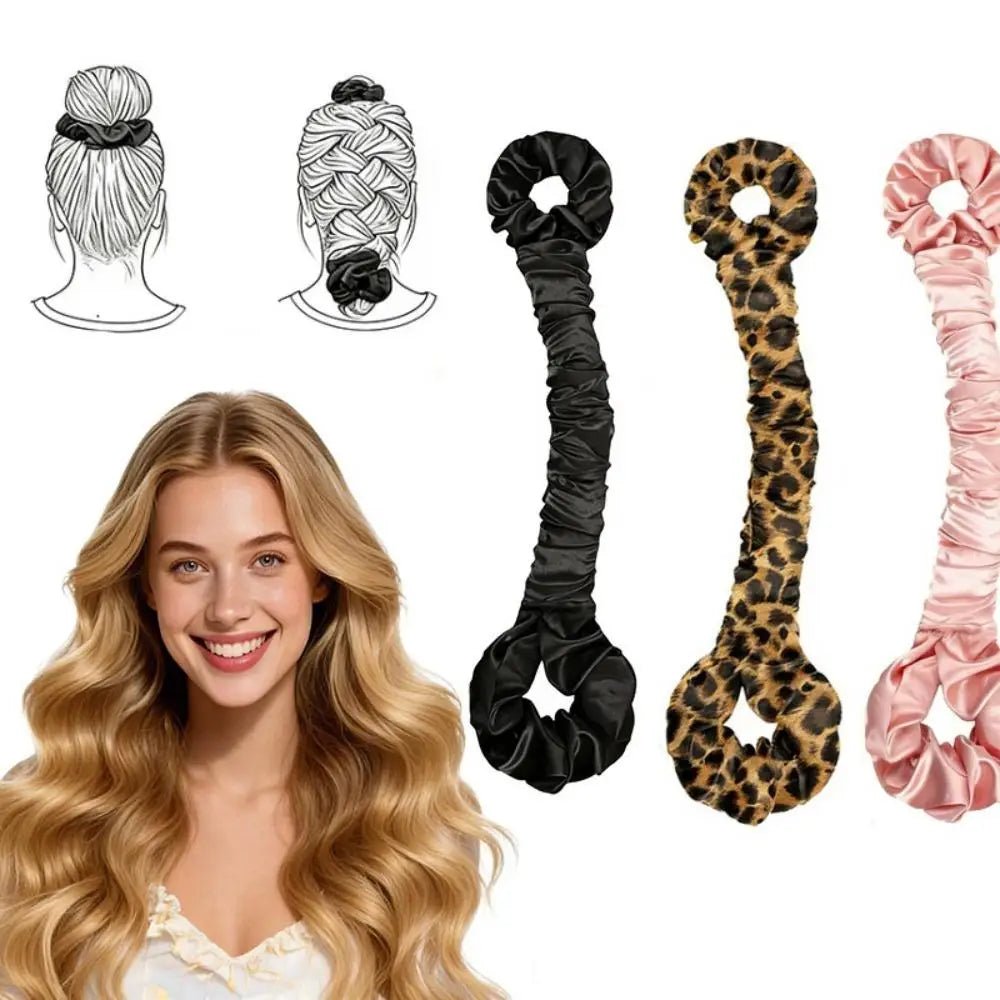 Soft Satin Heatless Curling Rod Set with Scrunchies - Velvet Haven