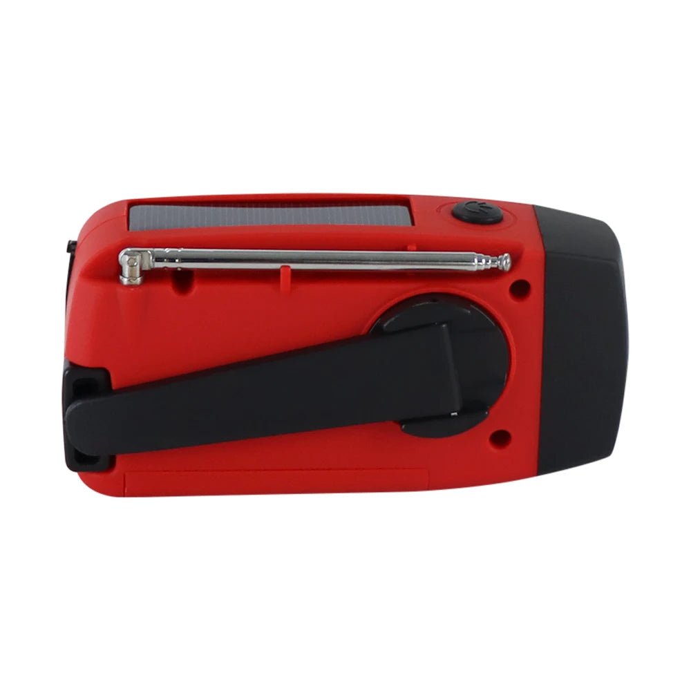 Solar Hand Crank Emergency Weather Radio with LED Flashlight, 2000mAh - Velvet Haven