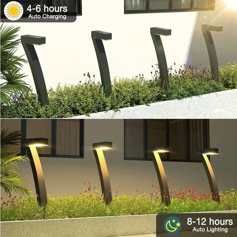 Solar LED Garden Pathway Lights, IP65 Waterproof, 4/8 Pack - Velvet Haven