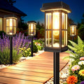 Solar Powered Pathway Lights 8 Pack IP65 Waterproof Auto On Off Outdoor Landscape Lighting Decorative Solar Garden Lamps for Patio Lawn Walkway Driveway Yard - Velvet Haven