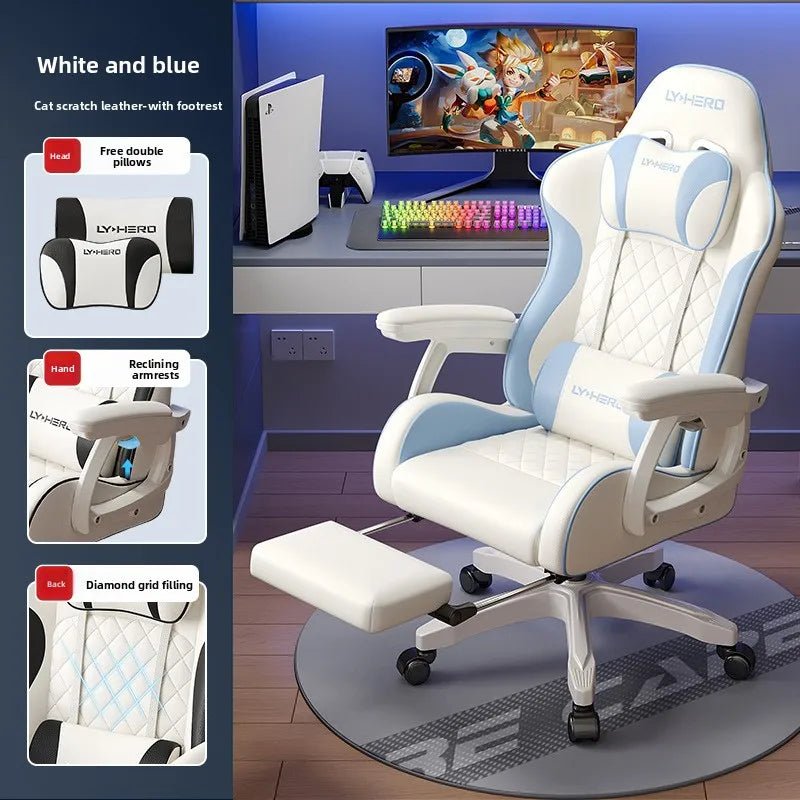 Solid Gaming Chair Home Bedroom Dormitory College Student Ergonomic Computer Chair - Velvet Haven