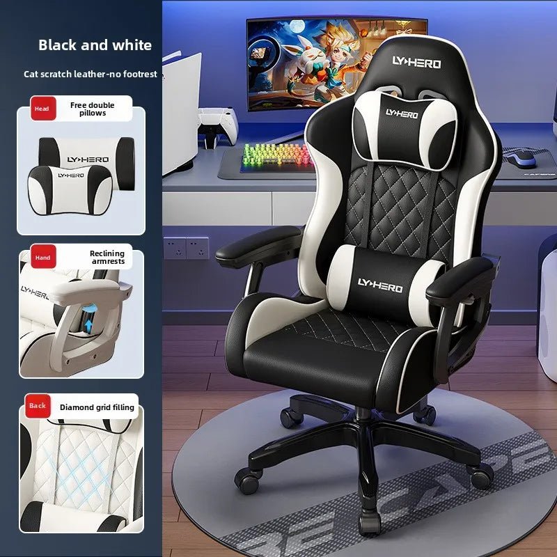 Solid Gaming Chair Home Bedroom Dormitory College Student Ergonomic Computer Chair - Velvet Haven